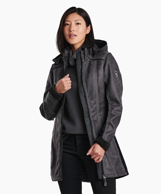 KUHL W's Dani Sherpa Trench Raven Front