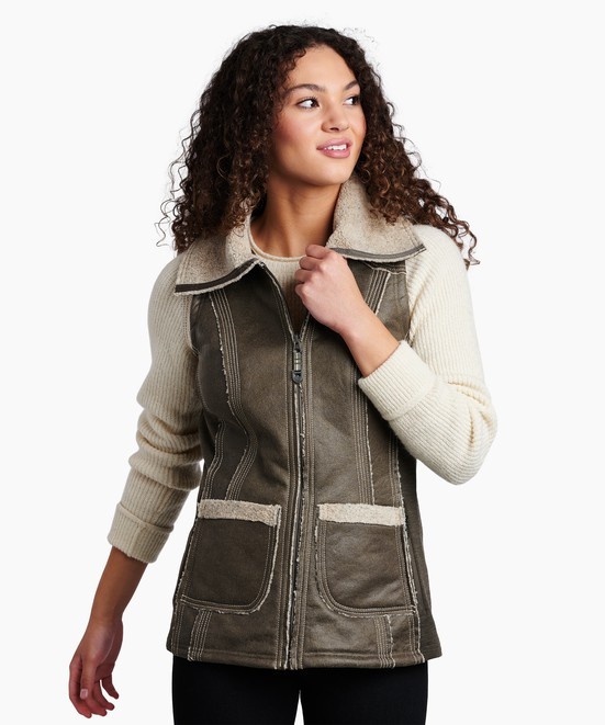 KUHL W's Dani Sherpa Vest Woodland Front