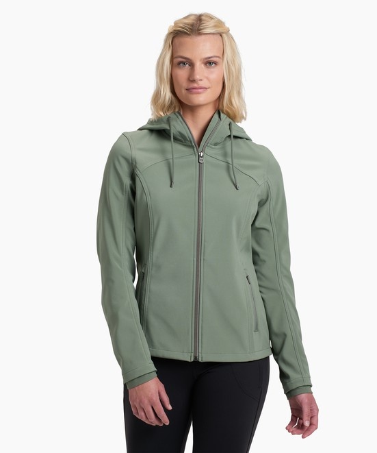 KUHL W's Frost Softshell Hoody Soft Pine Front