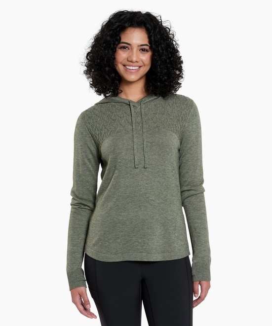 KUHL Kortina Hooded Sweater Soft Pine Front