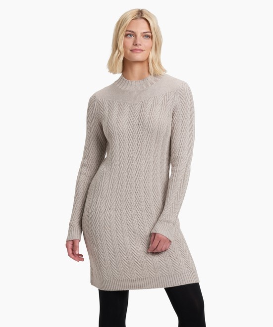 KUHL Gia Sweater Dress Dove Front