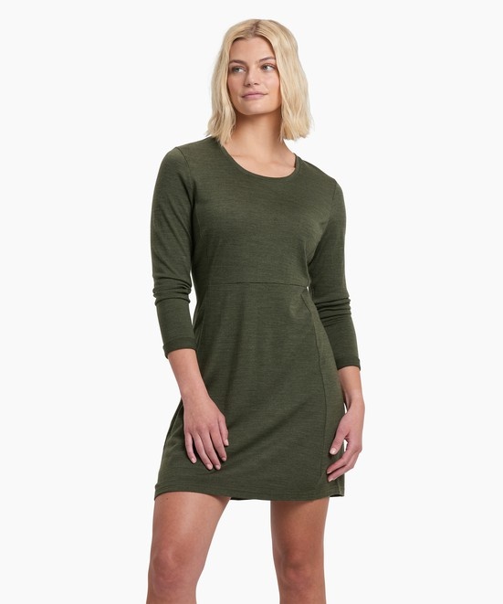 KUHL Ana Dress Dark Moss Front