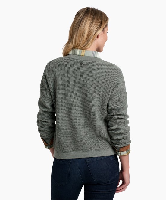 KUHL Brynn Cardigan Sweater Soft Pine Back