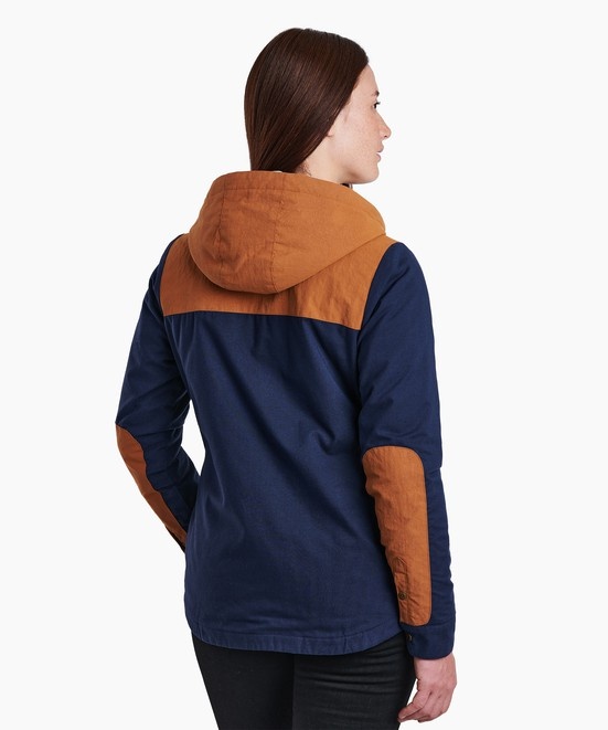 KUHL Artisan Hooded Shirtjak Indigo Back