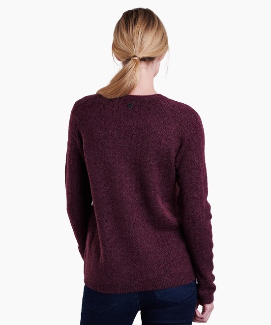 KUHL Sonata Pointelle Sweater Zinfandel Back