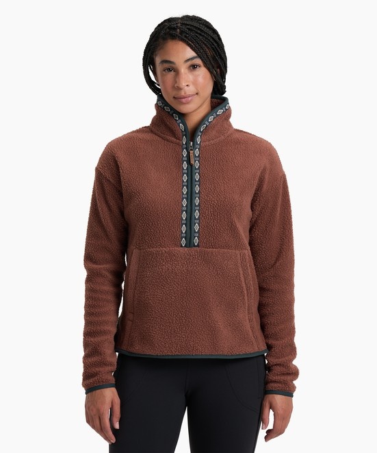 KUHL Hygge 1/2 Zip Mocha Front