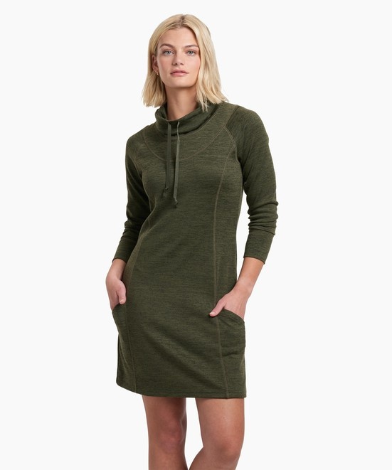 KUHL Lea Dress Dark Moss Front