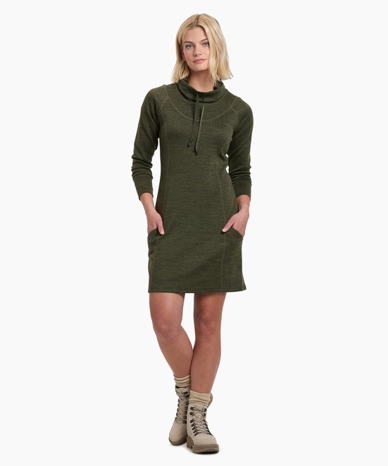 KUHL Lea Dress Dark Moss Front