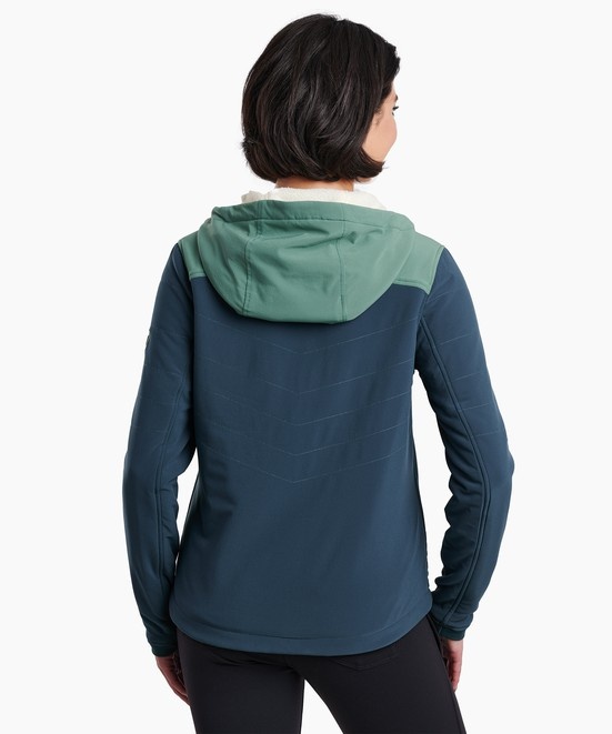 KUHL W's Aero Fleece Pullover Wildwood / Evergreen Back