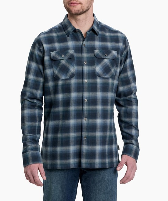 KUHL Dillingr Flannel LS Tall Blue Creek Front