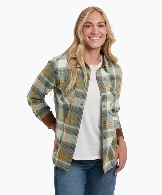 KUHL Tess Flannel Soft Pine Front