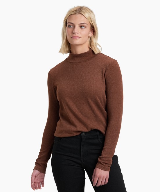 KUHL Verona Rib LS Mocha Front