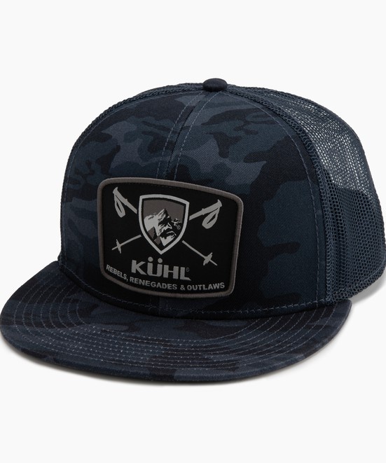 KUHL Flatbill Trucker Blue Camo Front