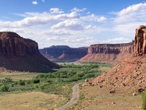 a landscape of a roadtrip from california to utah