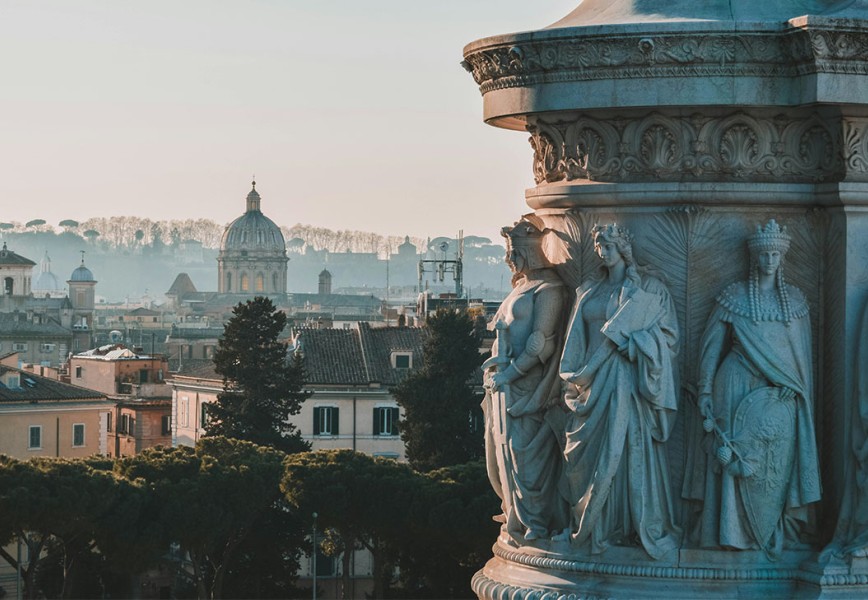 Sculptures of Rome, Italy