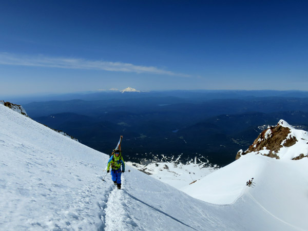 Only a few hundred feet to go before the summit ridge