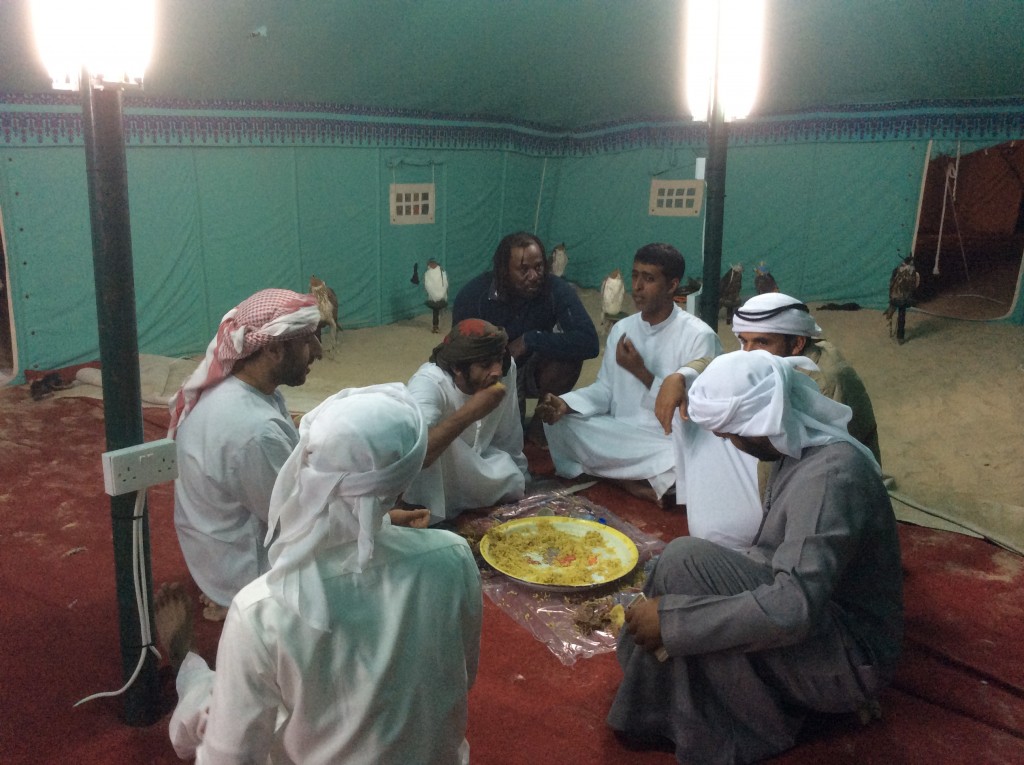 Enjoying a meal together