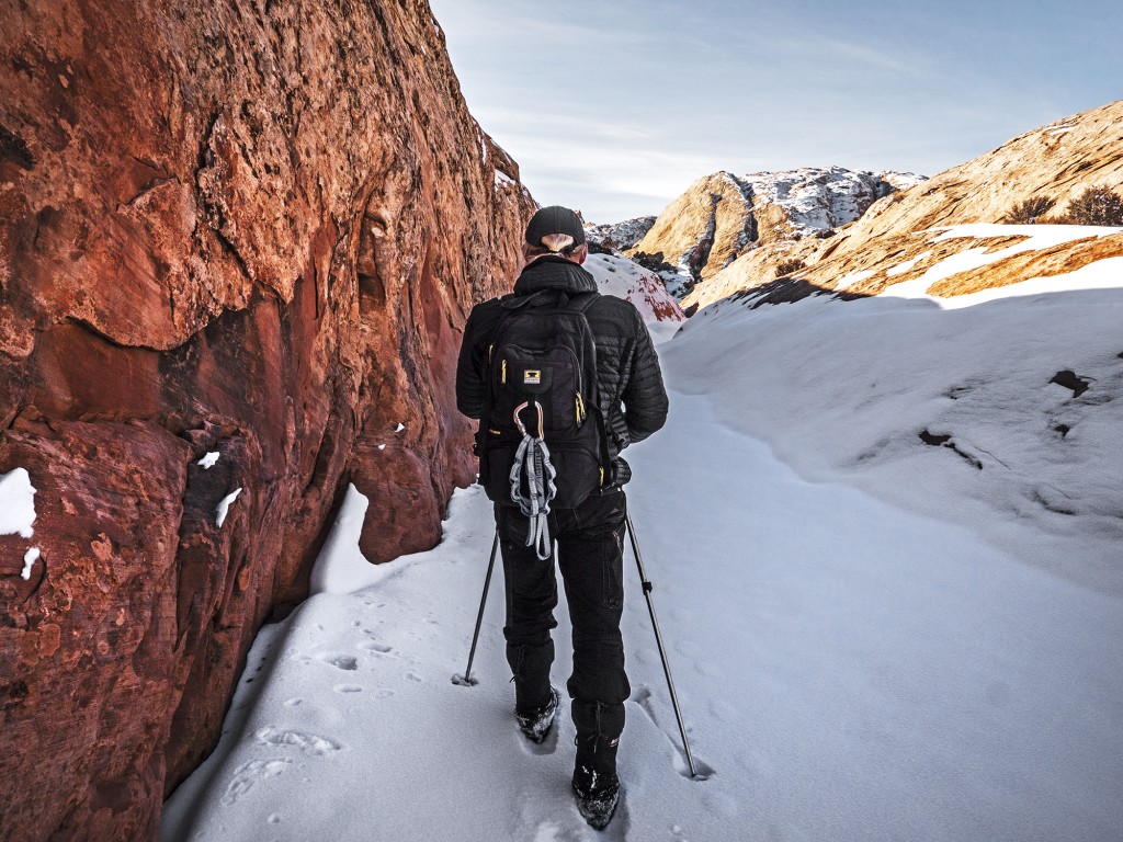 A photo of filmmaker and photographer Gary Orona while on location in wilderness.