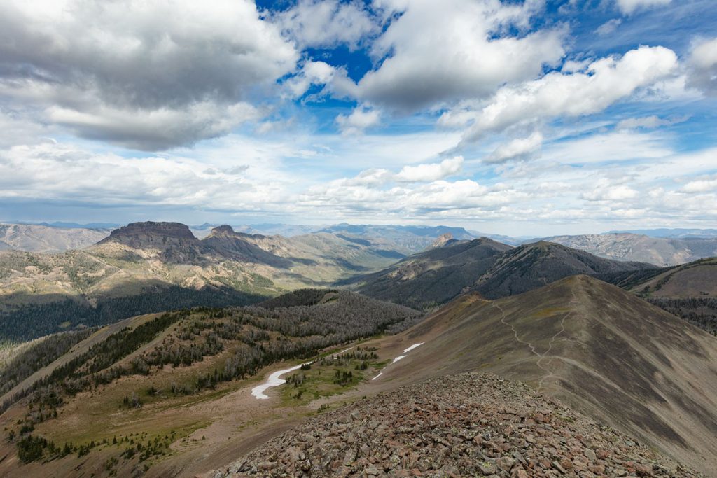 Views looking out of the east boundary from Avalanche Peak