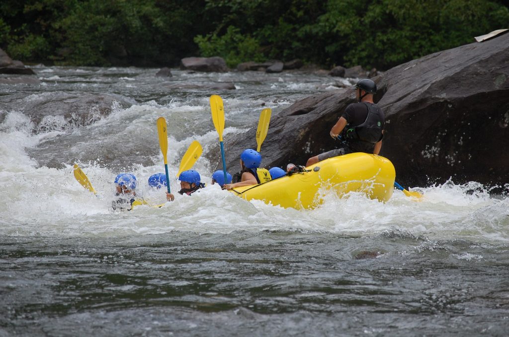 Whitewater Rafting 101 - A group whitewater rafting