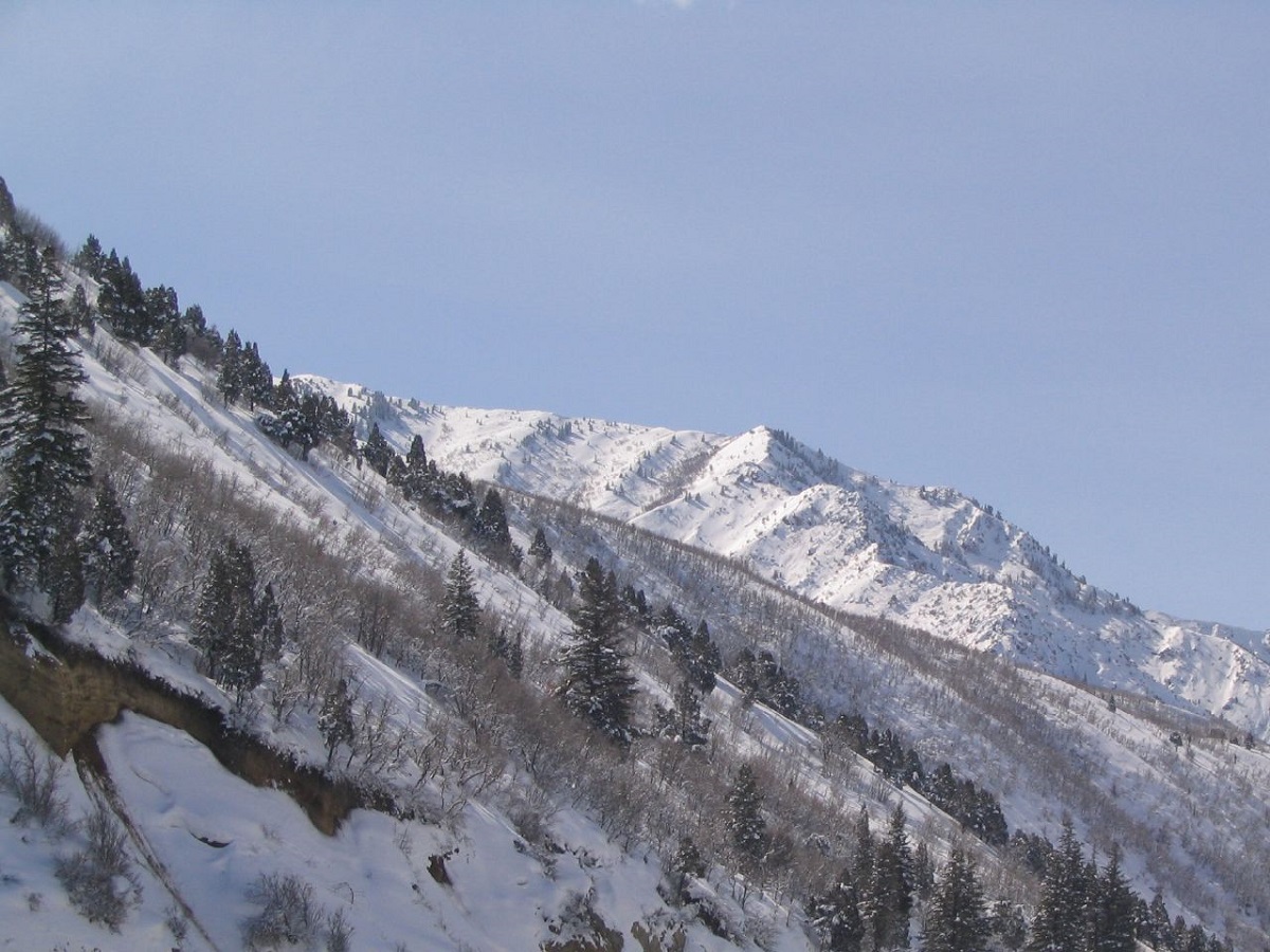 Snowy mountains at Parley's Canyon, Utah