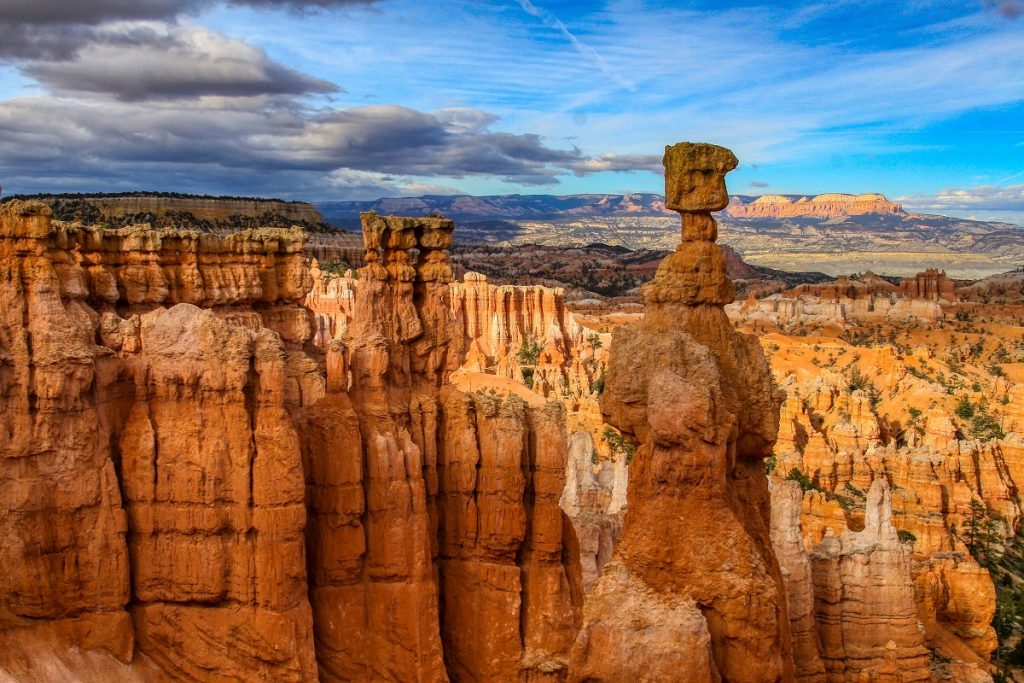 orange rock formations under the blue sky