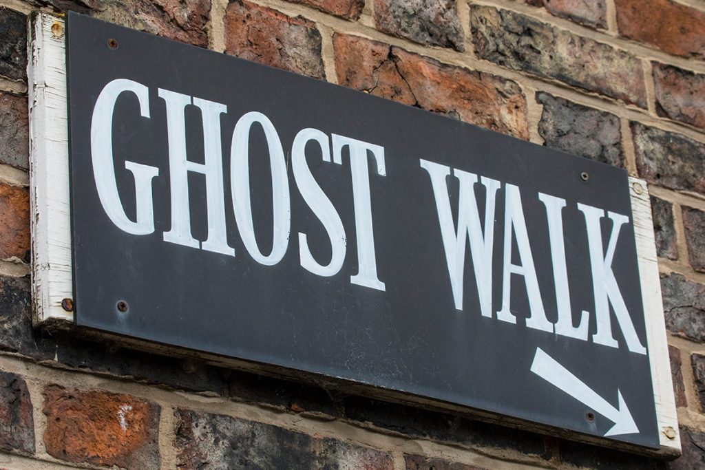 Ghost Walk Sign