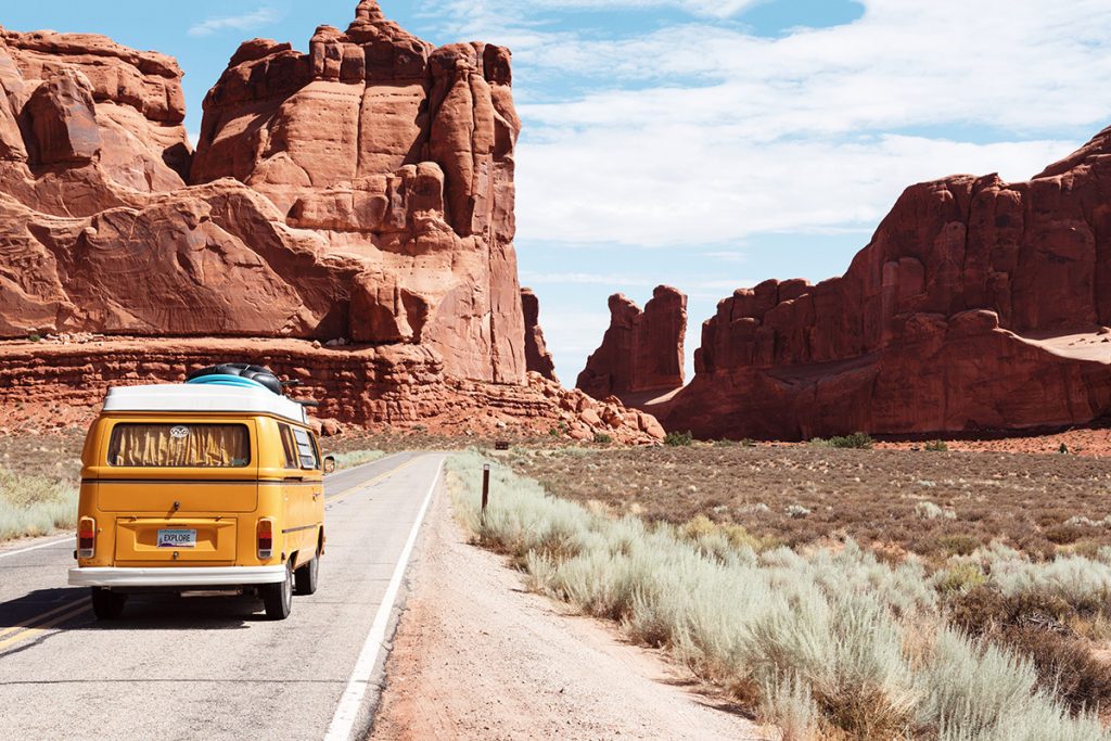 Yellow Volkswagen On Road