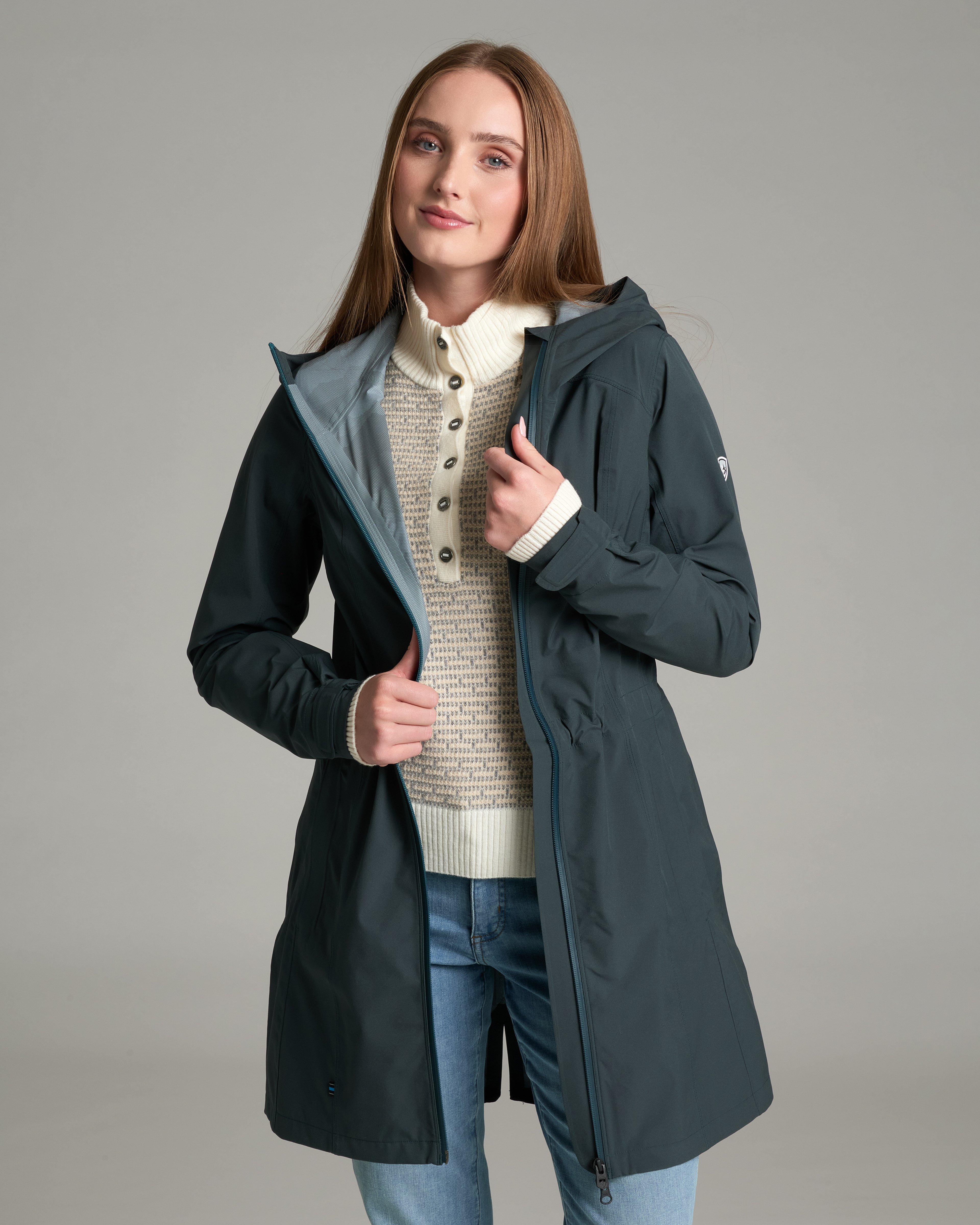 KUHL W's Stretch Voyagr Trench RAIN FOREST Front
