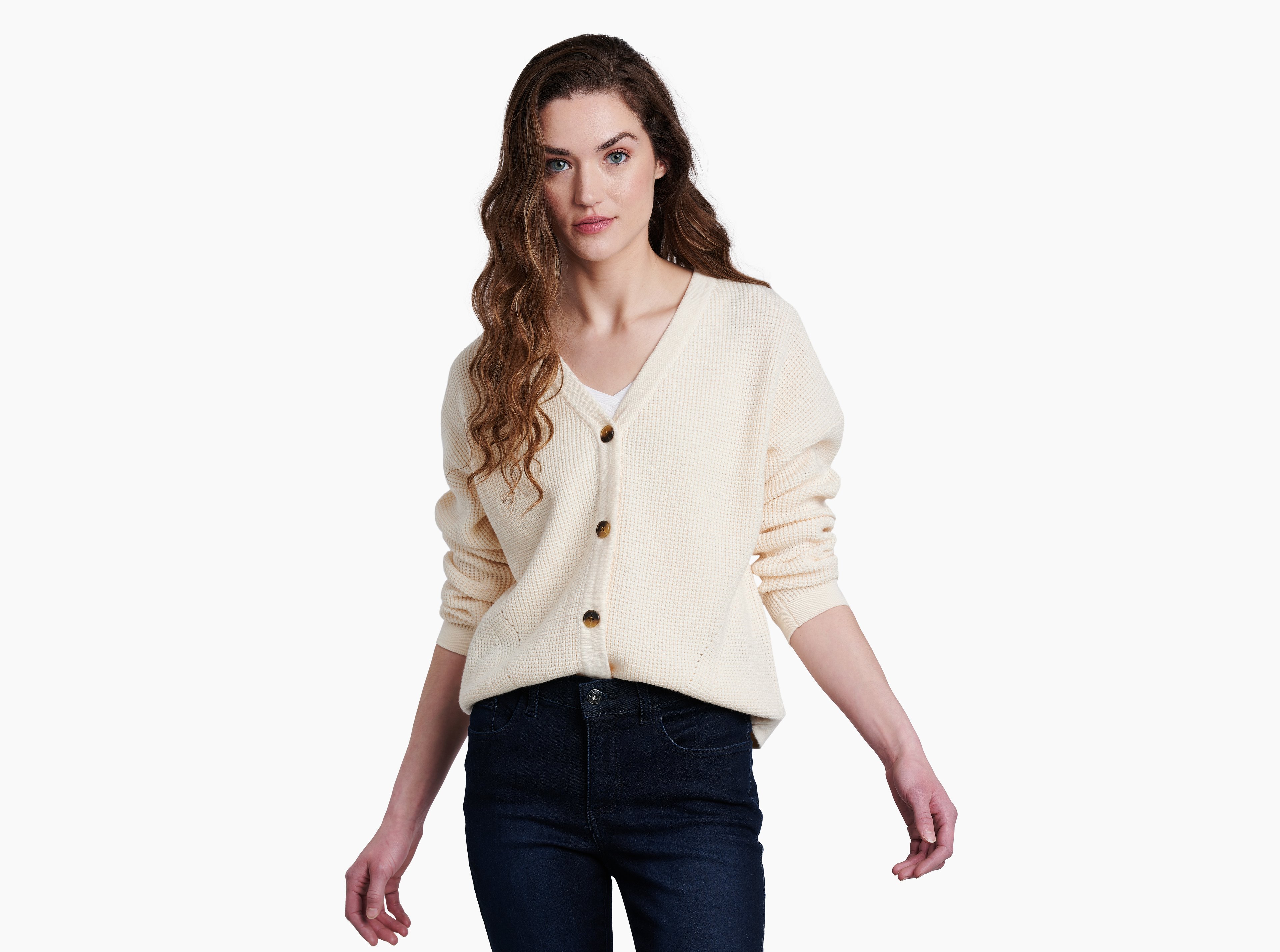 KUHL Brynn Cardigan Sweater STONE Front