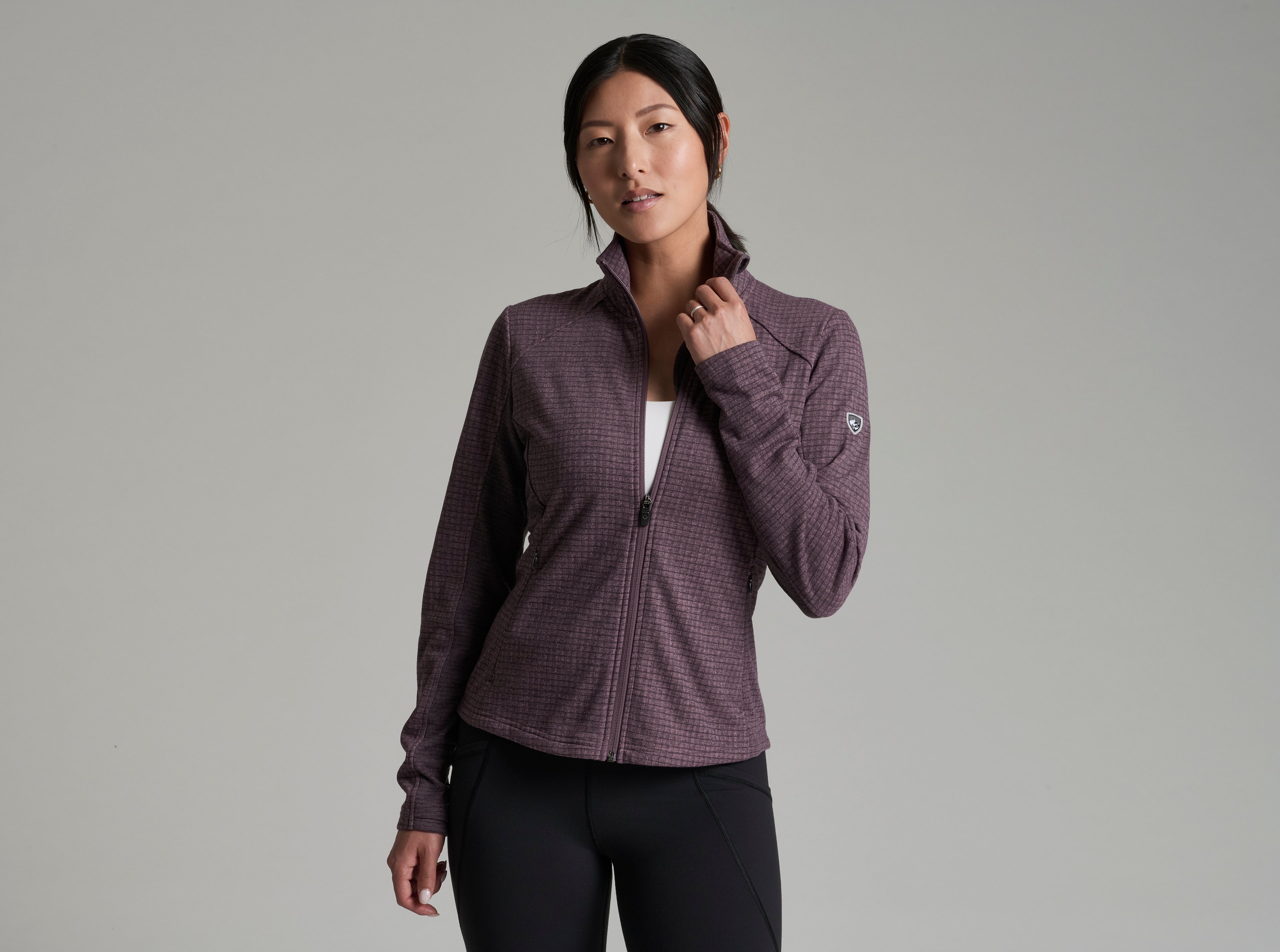 KUHL W's Reactiv Grid FZ WINTER BERRY Front