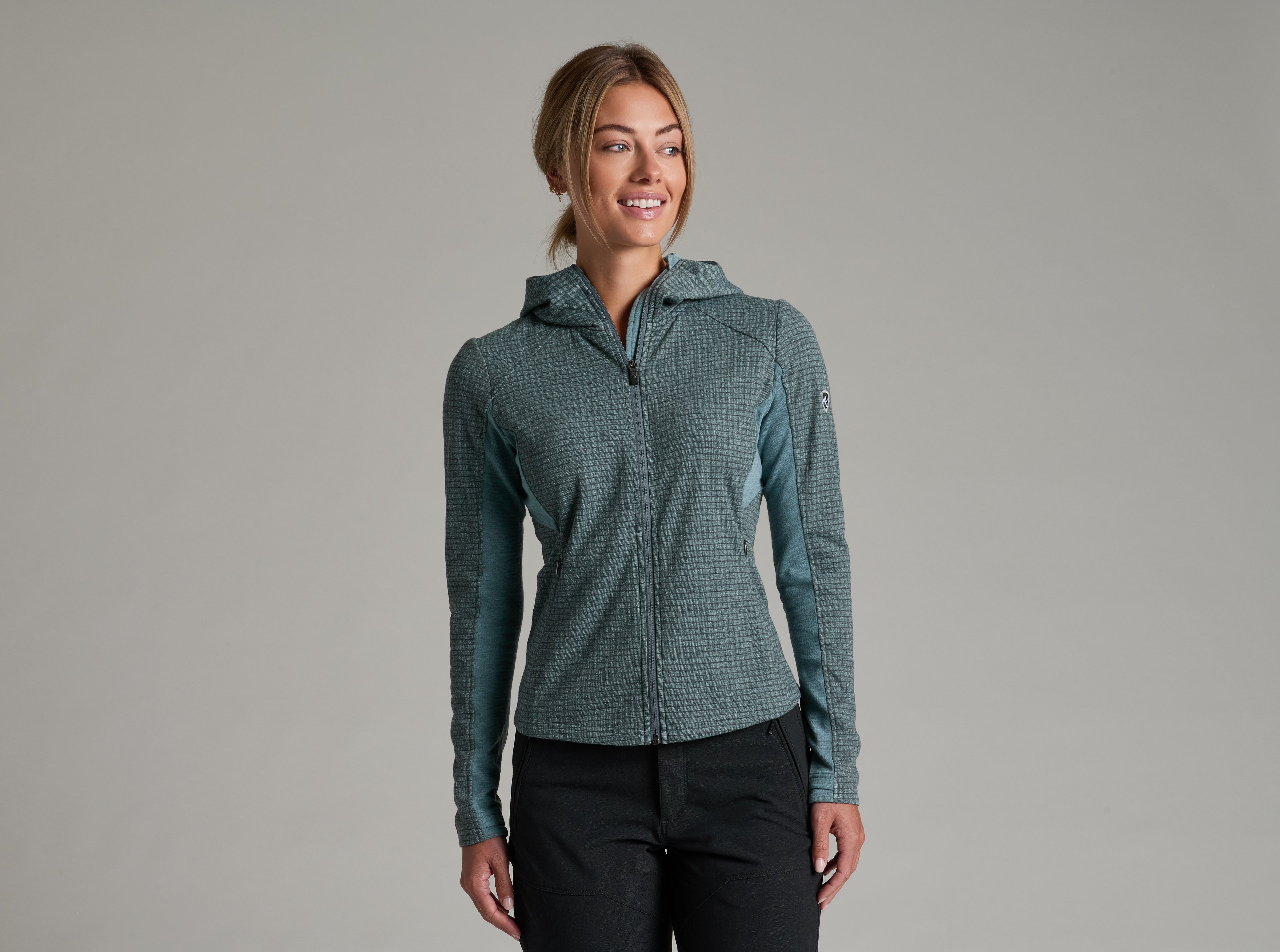 KUHL W's Reactiv Grid FZ Hoody MINERAL BLUE  Front