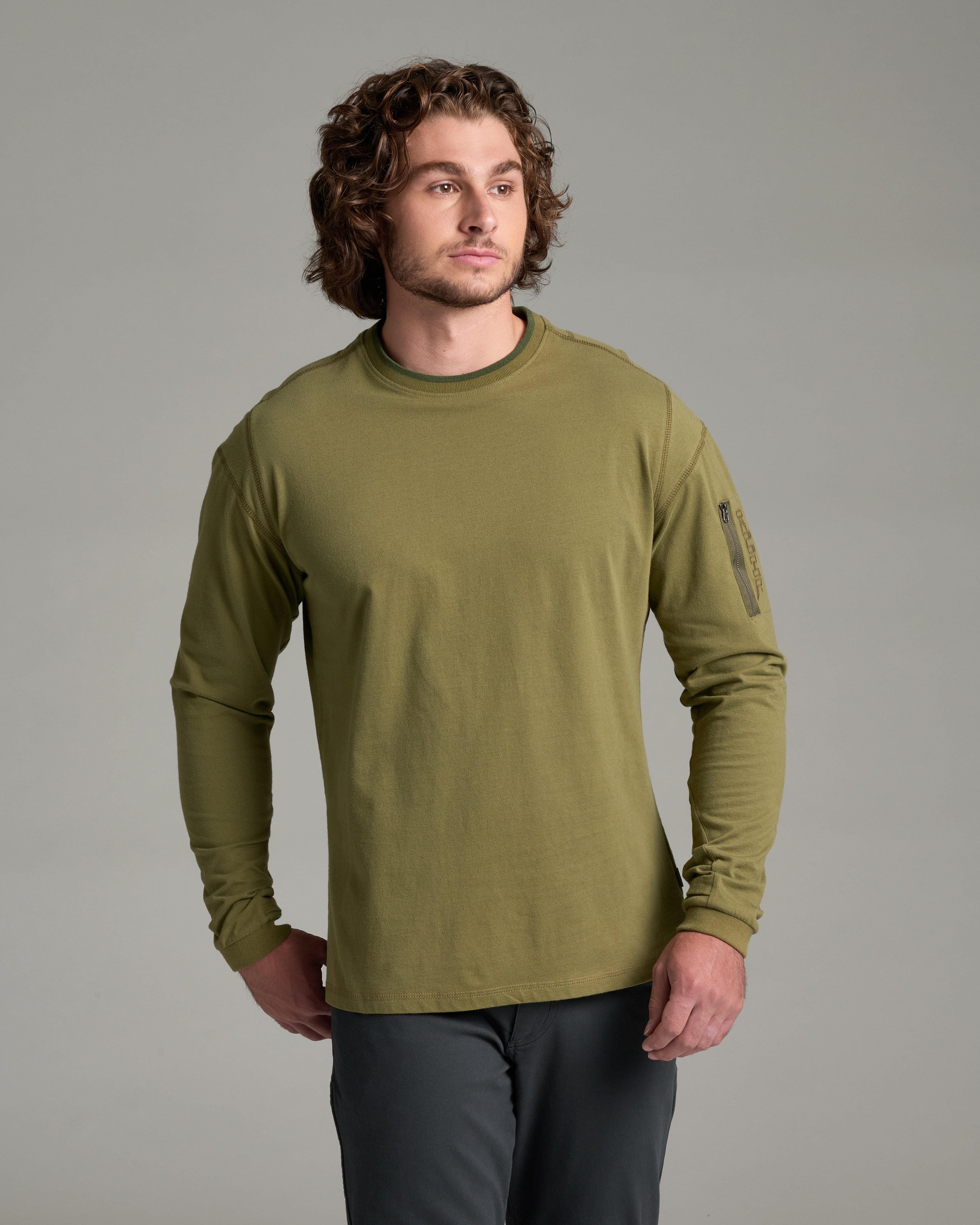 KUHL Kommando Crew LS SMOKED OLIVE Front
