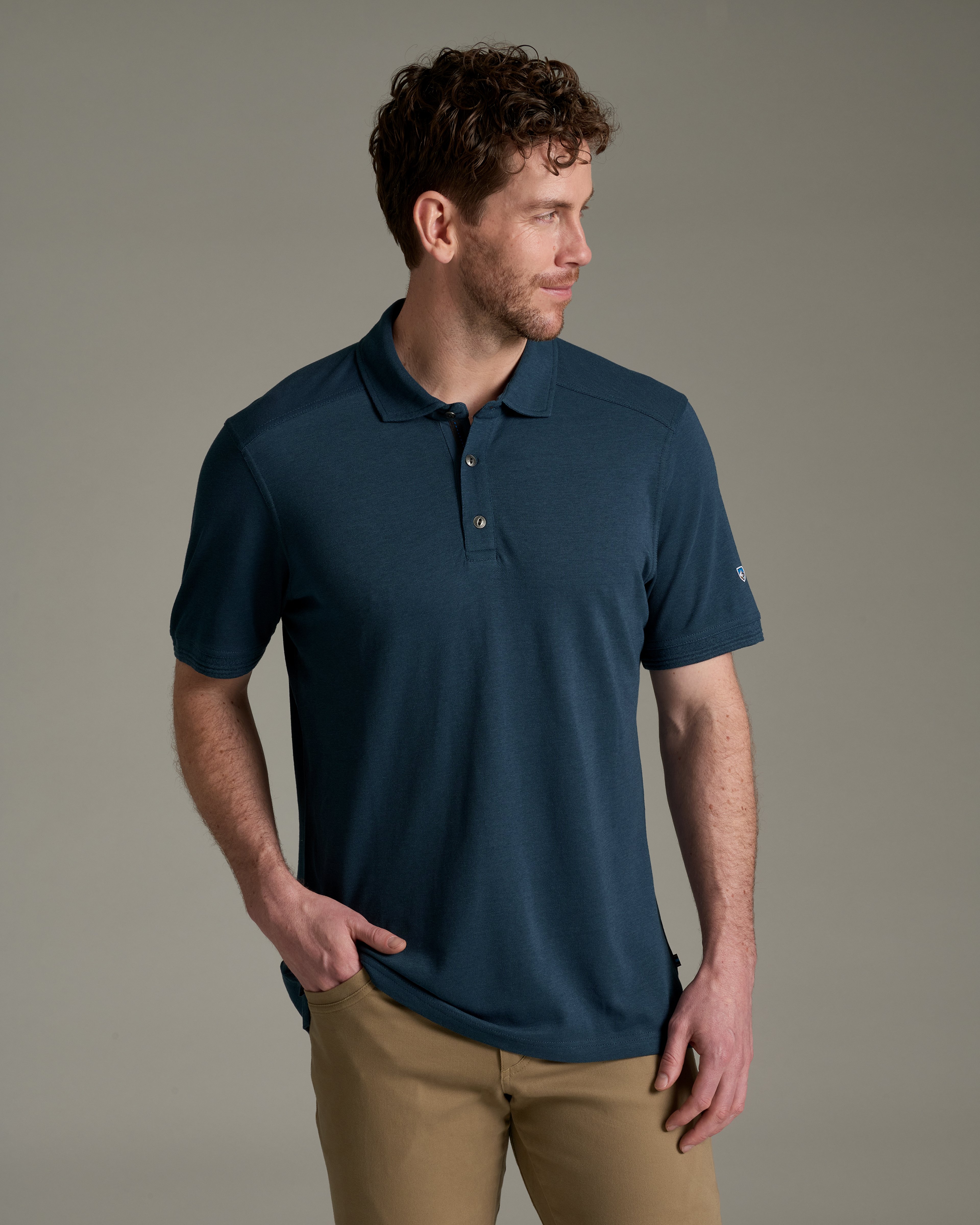 KUHL Peake Polo PIRATE BLUE Front