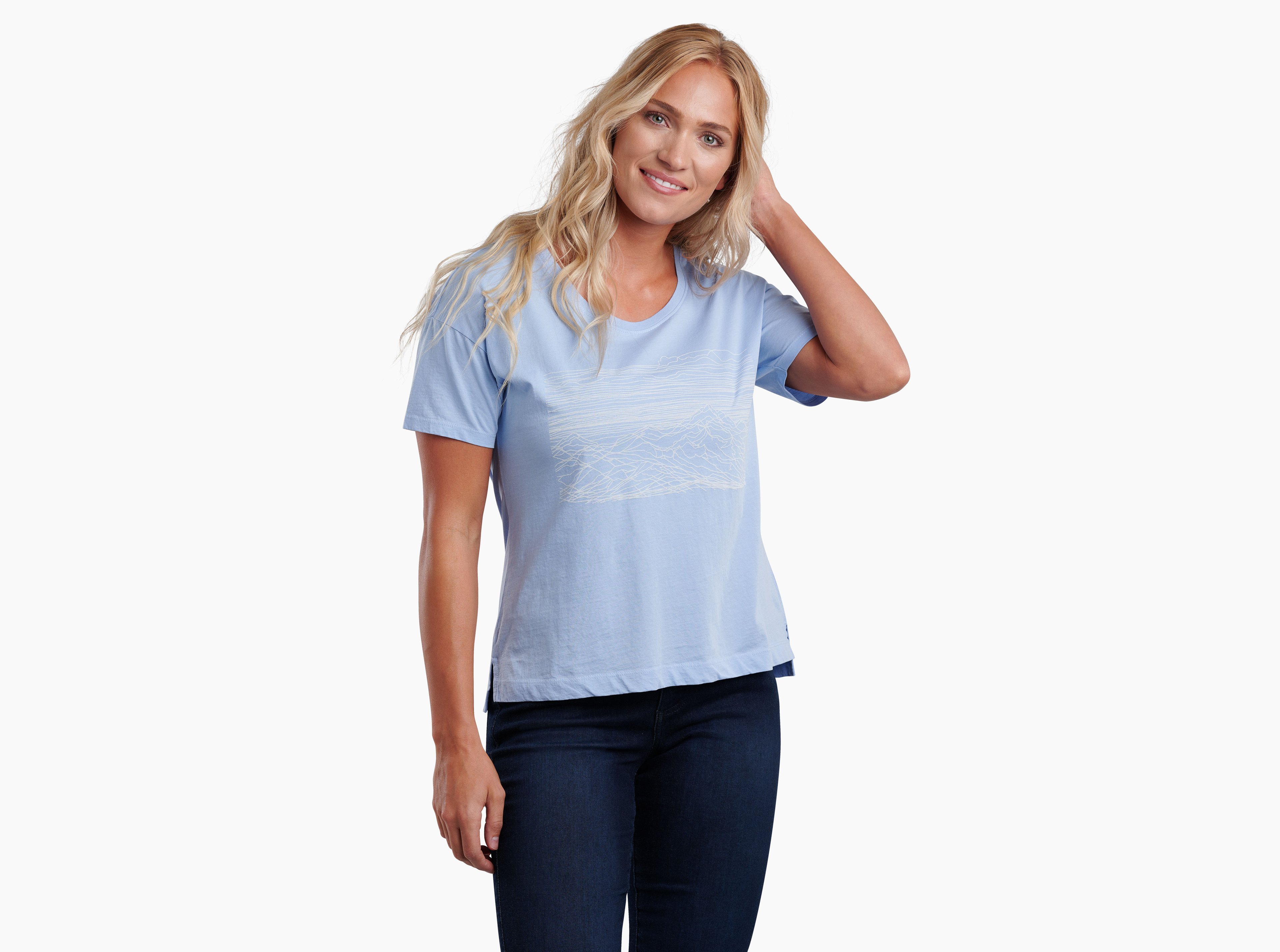 KUHL Mountain Sketch Graphic Tee HYDRANGEA Front