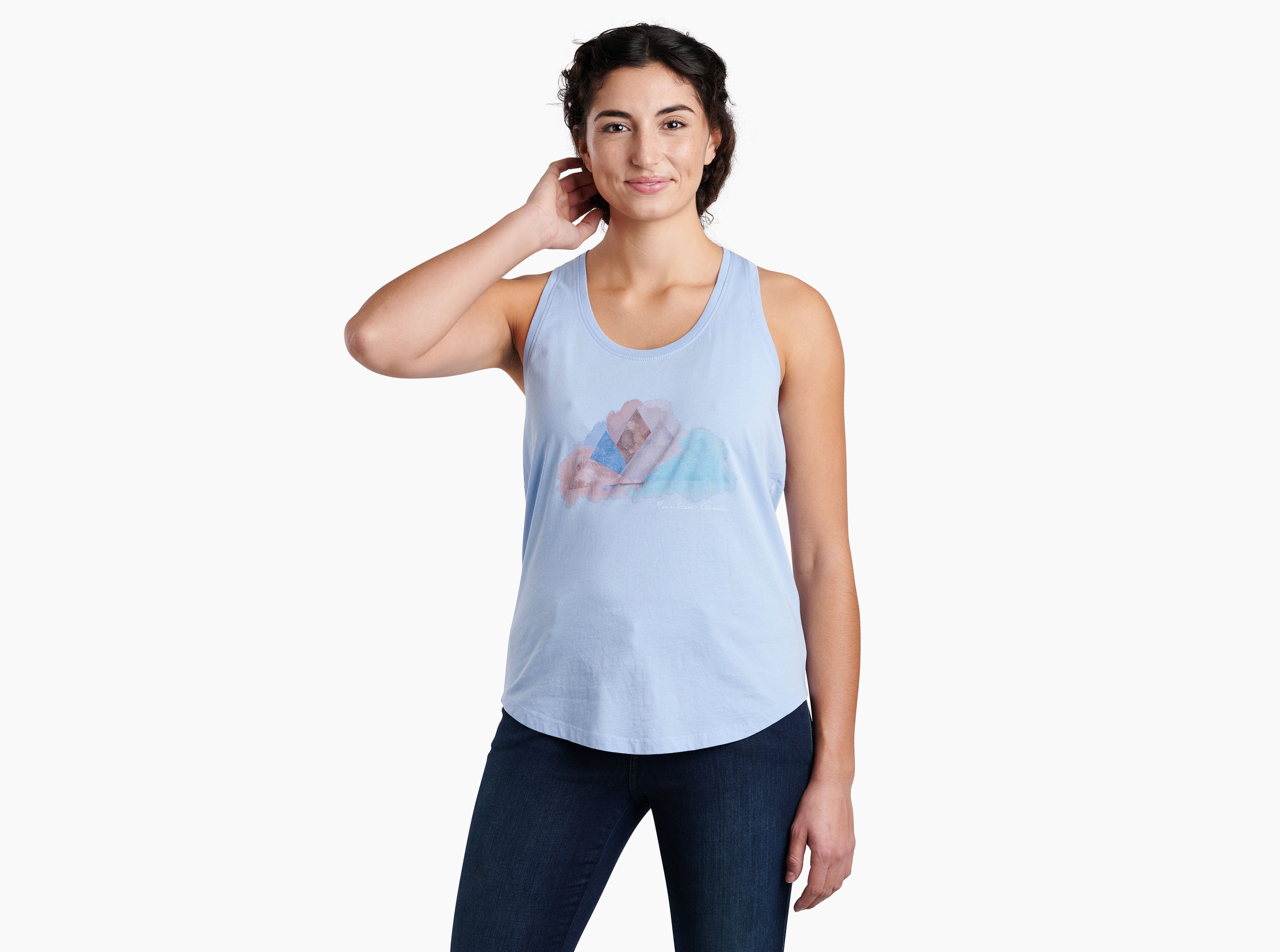 KUHL Watercolor Graphic Tank HYDRANGEA Front